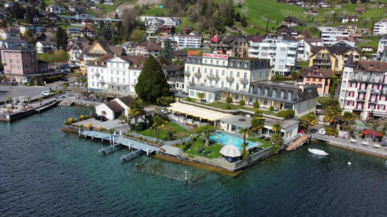 Romantik Hotel Beau Rivage Weggis Exterior foto